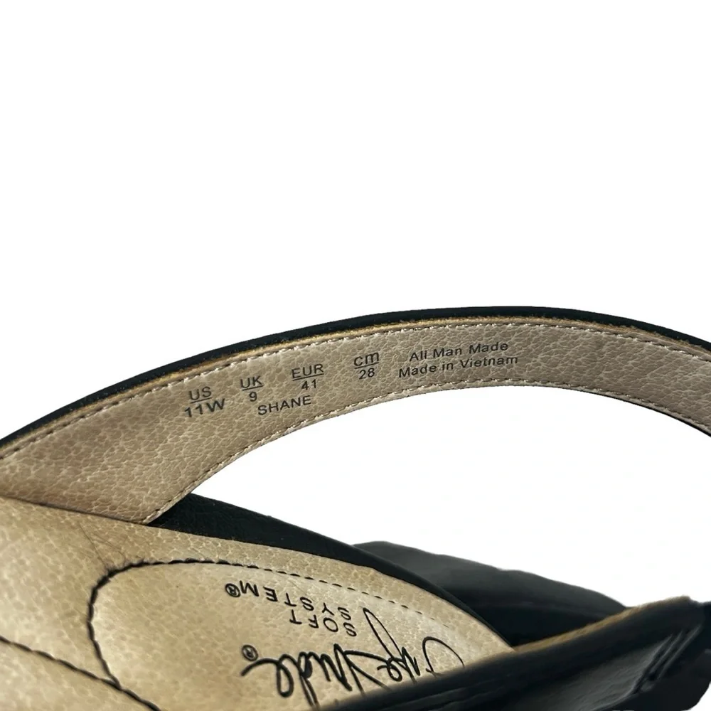 Life Stride Shane Black Pointy Toe Sandal Heel Pump - Picture 8 of 8